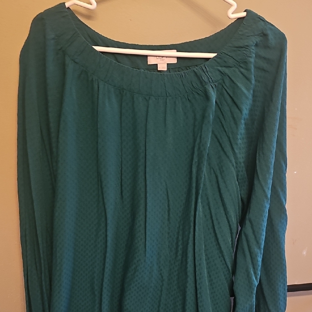 LOFT Teal Blouse perfect for spring